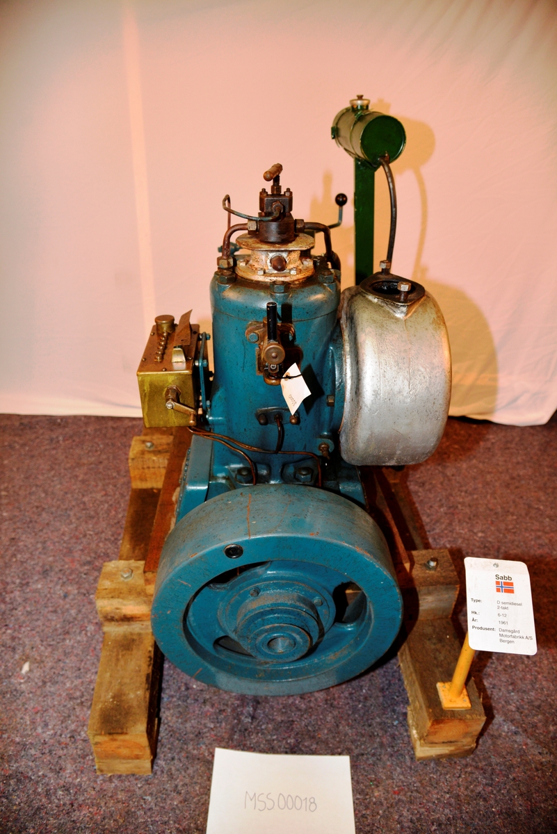 2-takters Sabb semidiesel type D. 6-12hk.