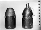 Artilleriammunition. 8 cm brandgranat m/1868. 8 cm granat m/1868 med nedslagsrör.