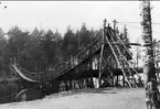 Karlsborg. Förbindelsearbeten, hängbron vid 