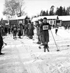 Reportage för Gefle Dagblad. Skidtävling. Distriktmästerskap och 3 milen. År 1936