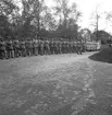 Landstormen. Kyrkoherde Jonzon håller bön. Den 1 juni 1936