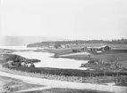Vy över by i Hälsingland.