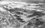 Flygfoto över Gotlands artillerikår A 7 regementsområde i Visby.