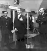 Öv Bratt, fil dr Root och kapten Lindgren på besök i Karlsborgs museum år 1966.