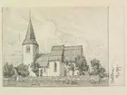 Teckning av Ferdinand Boberg. Gotland, Vallstena k:a