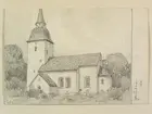 Teckning av Ferdinand Boberg. Södermanland, Selebo hd., Ytterenhörna kyrka