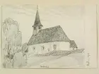 Teckning av Ferdinand Boberg. Västergötland, Nordals hd., Holms kyrka