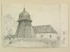 Teckning av Ferdinand Boberg. Västergötland, Ås hd., Tärby kyrka