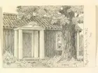 Teckning av Ferdinand Boberg. Uppland, Frötuna och Länna skplg., Blidö sn., Prästgården