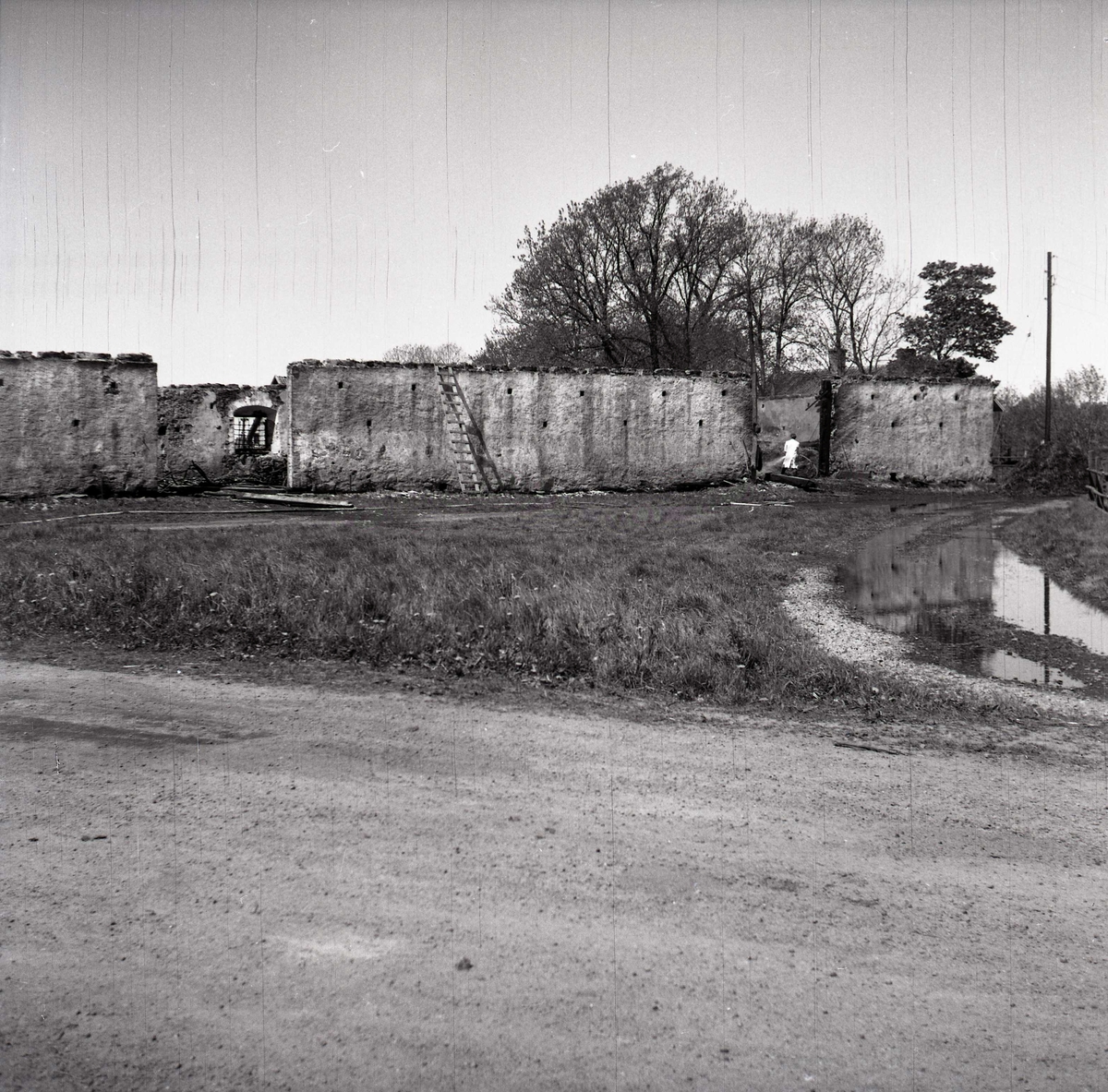 Logen från 1790-talet, dagen efter branden i juni 1962