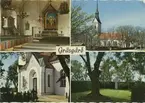 Vykort med motiv av Gräsgårds kyrka.