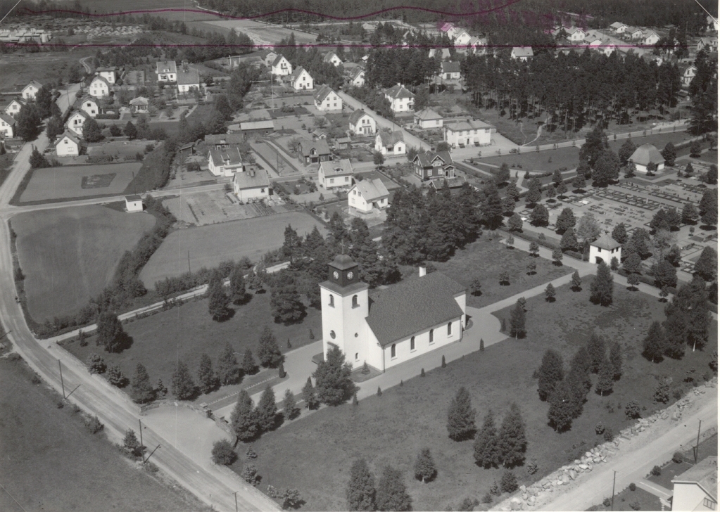 Flygfoto över Hultsfred.
