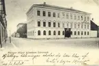 Vykort med motiv av gamla läroverket byggt 1834-35, efter ritning av C.F. Sundvall.