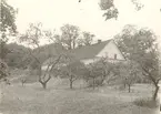 Huvudbyggnaden på Misterhults gård sedd från trädgården.