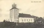 Vykort med motiv av Norra Möckleby kyrka.