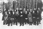 Konfirmandgrupp i Forsvik år 1922. Neg finns. Förstoring 50 x 37 cm.