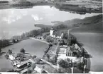 Flygbild över Järeda kyrka.