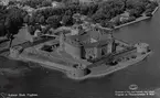 Flygfoto över Kalmar slott.