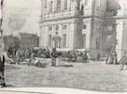 Detalj av Folke Zettervalls förslag till Kalmar domkyrkas komplettering med kupol omkring 1900.