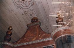 Takmålning vid kyrkorgeln i Ankarsrums kyrka.