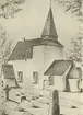 Teckning från 1939 av Hossmo kyrka.