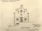 Ritning till nybyggnad i Högsby för Smålands enskilda bank. Kalmar i januari 1920 J. Fred. Olson, arkitekt. Fasad mot sydost.