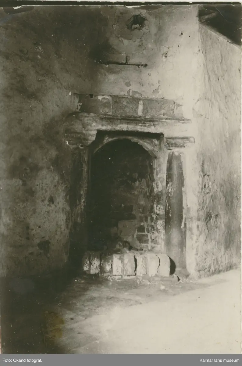 Öppen spis i Kalmar slott, rum 84.