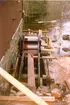 Vattenhjul på Stensfors kvarn vid restaureringen 1976-1977.