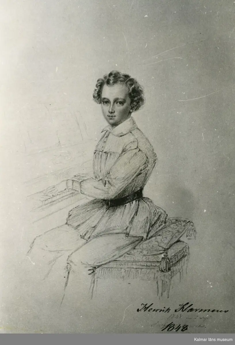 Henrik Gustaf af Harmens. Född 1834, död 1907. Är 14 år på bilden.