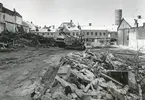 Rivning inför bygget av Domusvaruhuset på Storgatan.