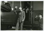 Gustav V vid Ölandskajen (?). Slutet av 1940-talet.