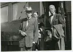 Gustav V vid Ölandskajen (?) i slutet av 1940-talet.