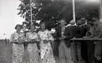 Hästpremiering med arbetsprov och fölbedömning. Troligen 1930-talet.