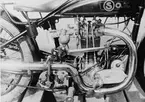 Motorcykel SOK. Motorn i närbild. 1925-1928.