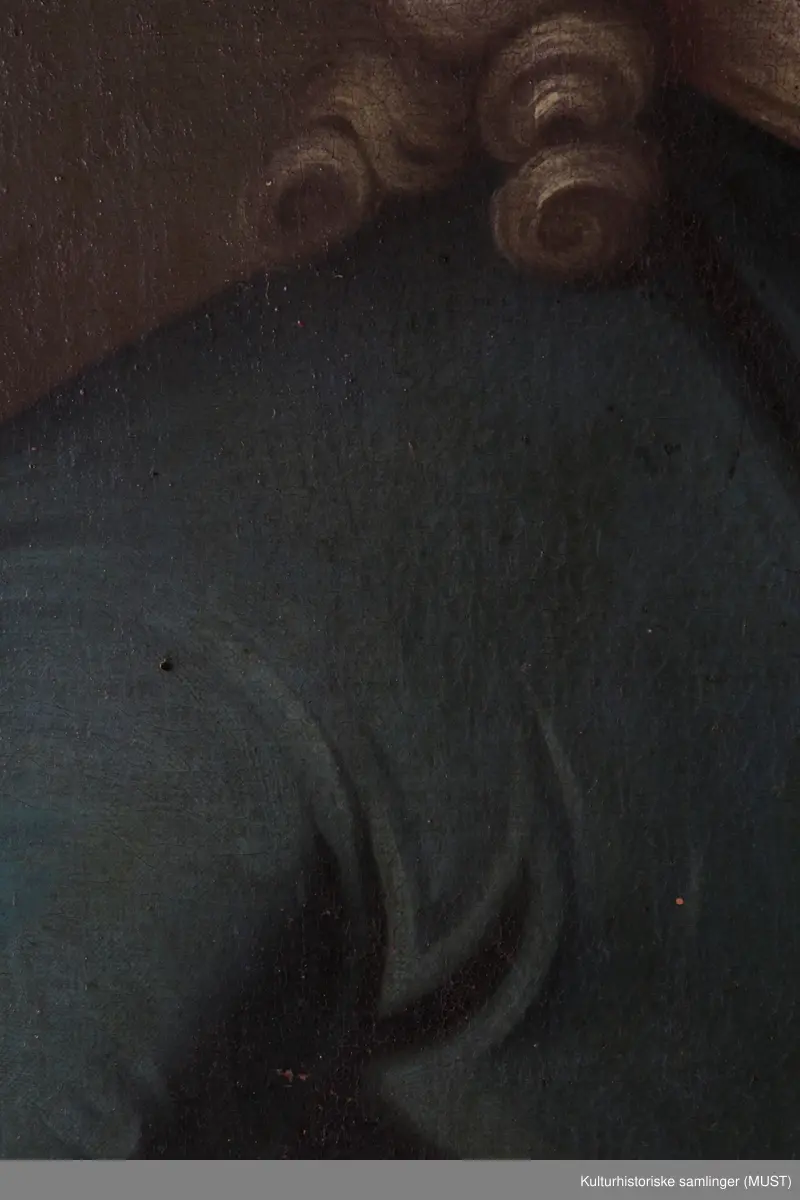 Portrett av Lauritz Claus Nielsen Bugge (1712-1773)
(NB! Hvilket fødselsår er riktig? På lapp bak på maleriet står det 1/11-1714, mens i Ledaal-føreren står det 1712- MJ)