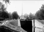 Göta kanal, slussen i Forsvik. Foto: Axel Sjöberg. Endast glasnegativ finns.