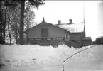 Karlsborg, Alfred Sjöbergs fotoateljé, vinterbild. Endast glasneg finns.