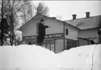 Karlsborg, Alfred Sjöbergs fotoateljé, vinterbild. Endast glasneg finns.