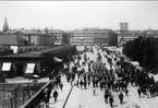 Stockholm, Norrbro med vaktparaden. Foto: Axel Sjöberg.