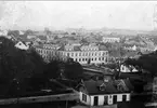 Vy över Vadstena, omkr 1880. Foto: C H Gustafsson, Vadstena.