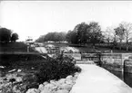 Göta kanal, Bergs slussar i Östergötland. Foto: Alfred Sjöberg. Endast glasneg finns.