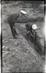 Officerare fotograferade i samband med stridsövning på Stabbo i Stockholms södra skärgård 1929.