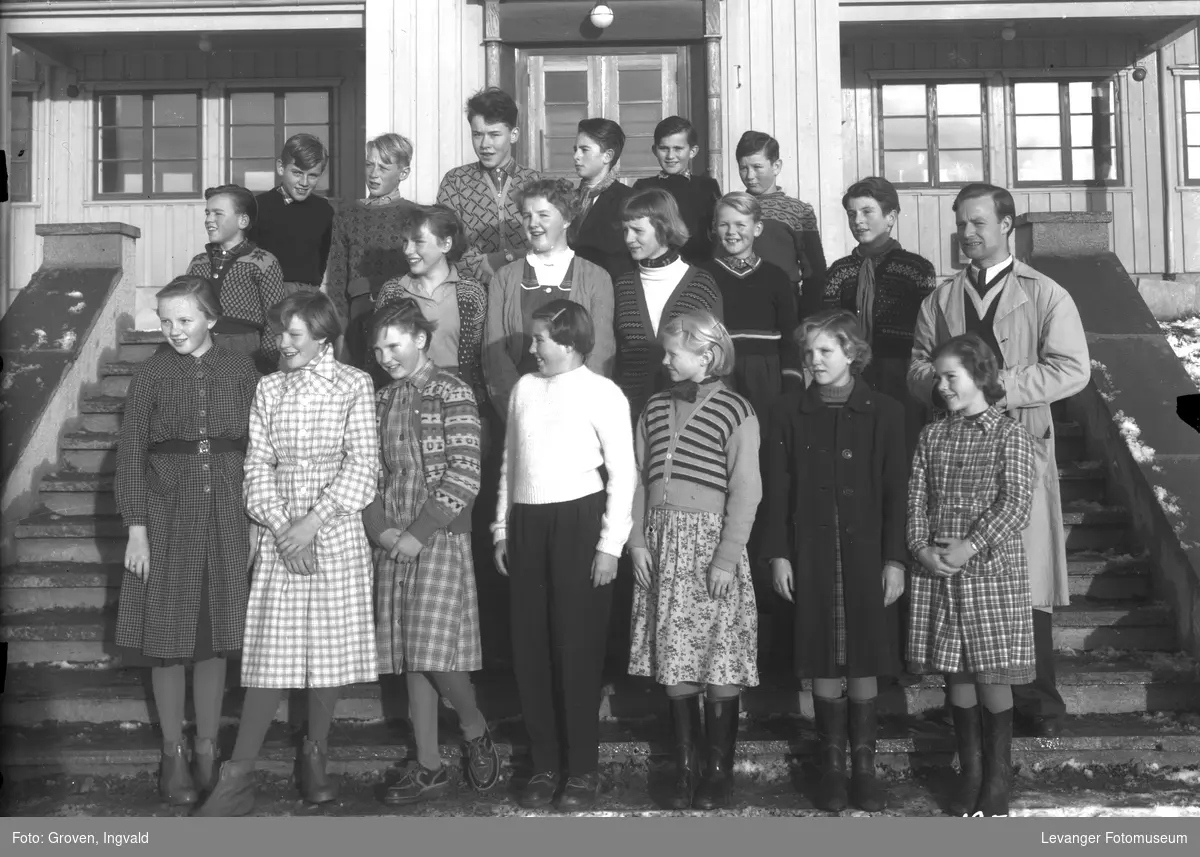 Skolebilde, fra fokeskole. Skole ikke kjent.