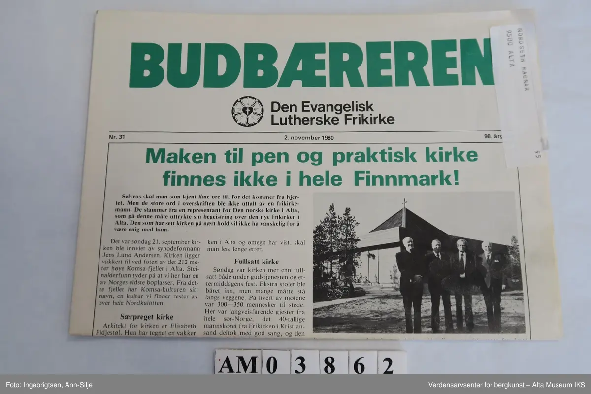 Avis i vanlig avisformat.