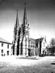 Skara. Domkyrkan från Torget 1966.