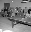 Skara. Bordtennis, engelska damer 27/11 1952. Matchbild vid 1-0.