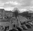 Skara. Gymnastik: Västerg. gymnastikförb. 17:de gymnastikfest i Skara 18/5 1958.

Foto: Stig Rehn G 1.-2-3