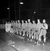 Skara. Ishockey: Invigning av Petersburgsbanan 1953.