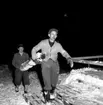 Skara. Hockeybanan på Skaravallen iordningställes 1955.