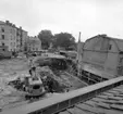 Skara. Marumsgatan. Zettervallska tomten, grävning för nybygge 1963.